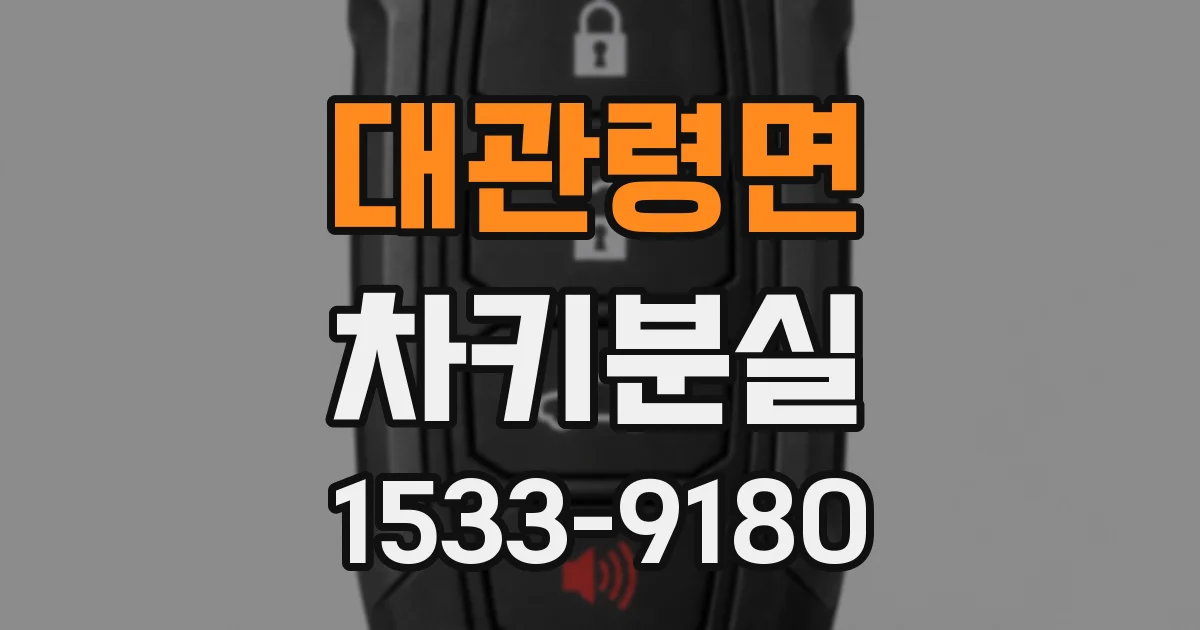 대관령면 차키분실