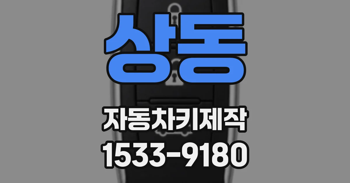 상동 자동차키제작