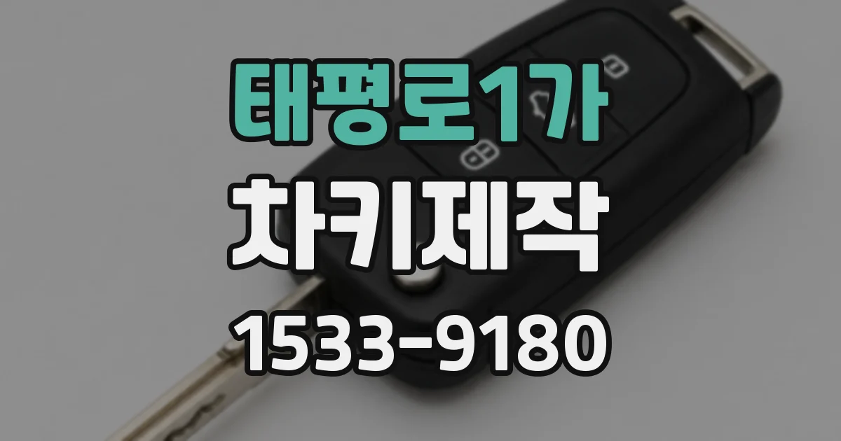 태평로1가 차키제작