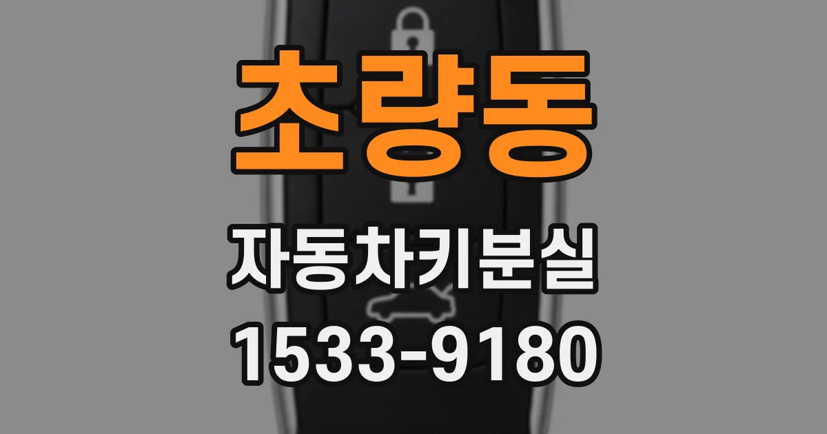 초량동 자동차키분실