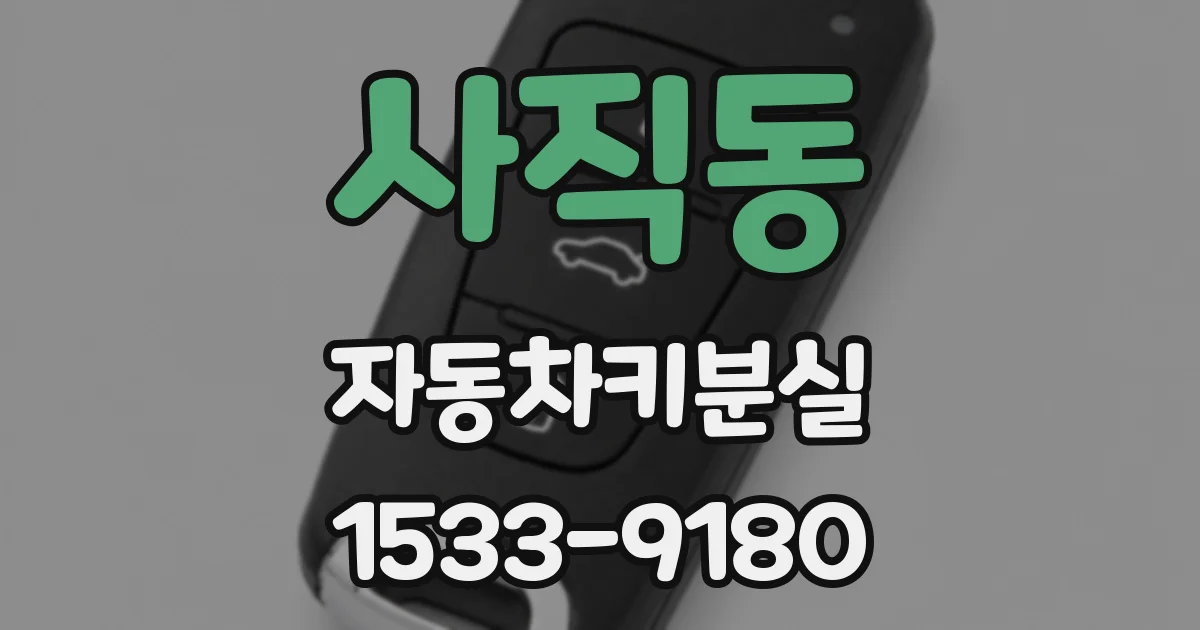 사직동 자동차키분실