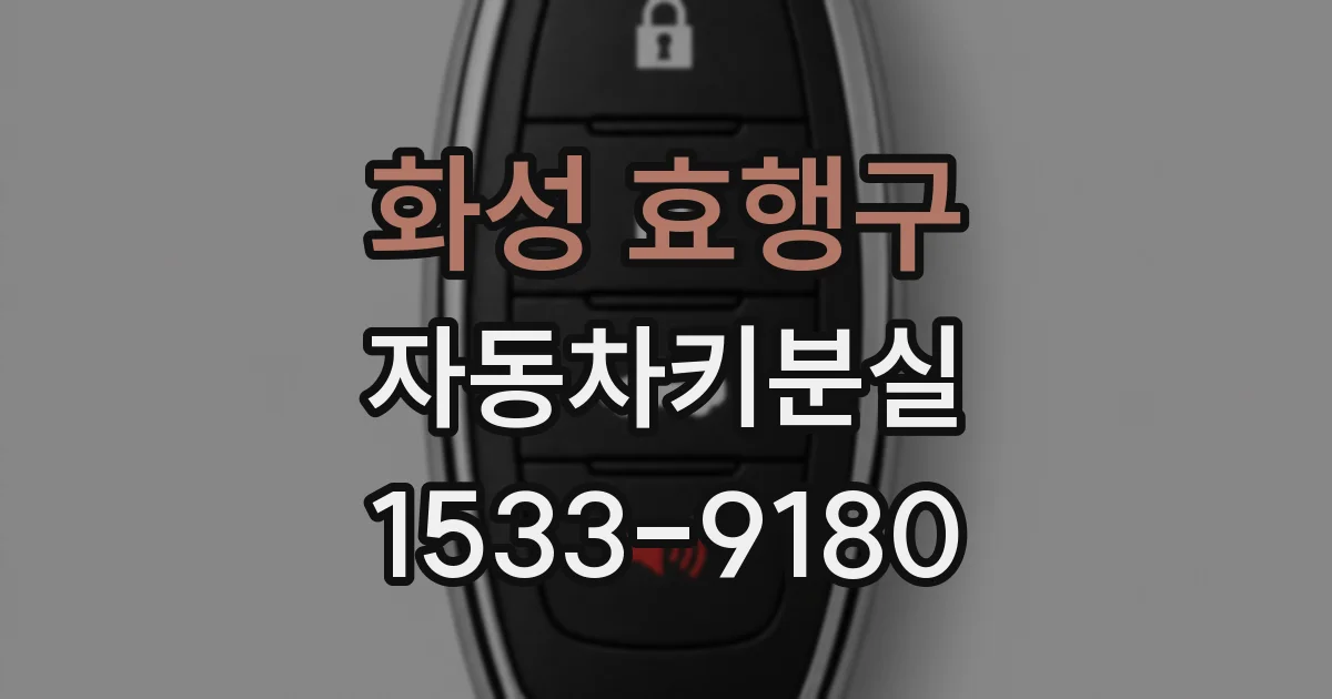 화성 효행구 자동차키분실