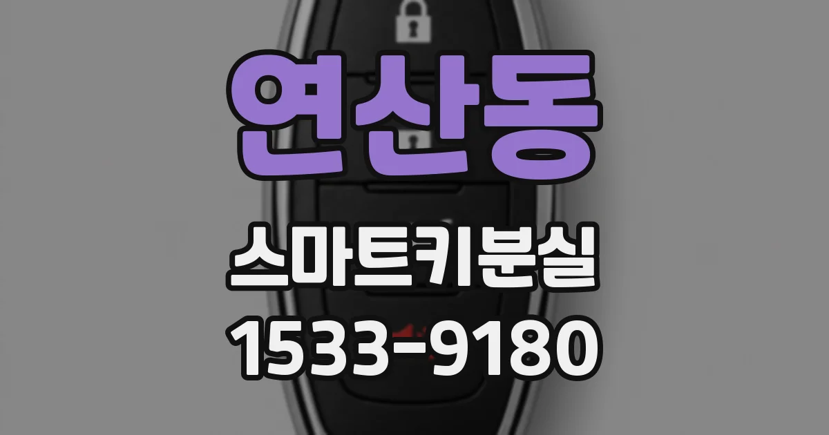 연산동 스마트키분실