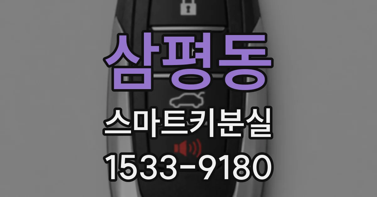 삼평동 스마트키분실