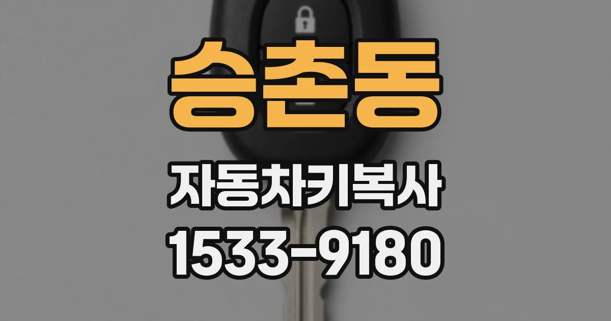 승촌동 자동차키복사