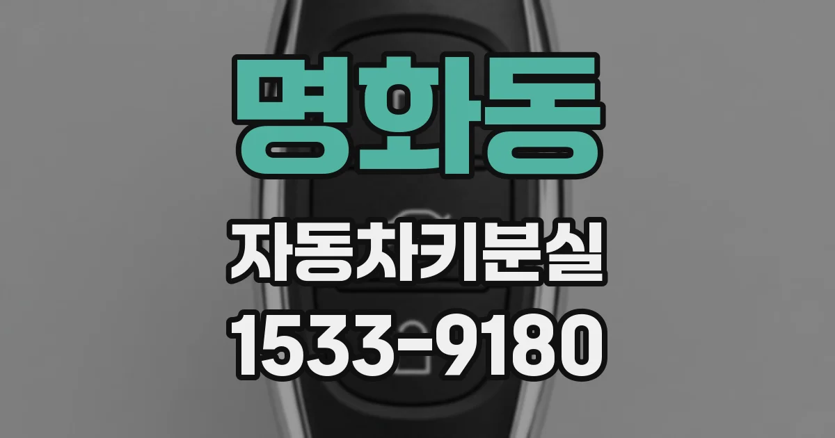 명화동 자동차키분실
