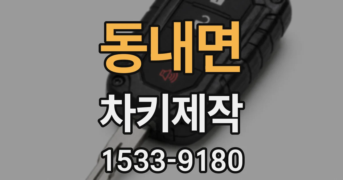동내면 차키제작