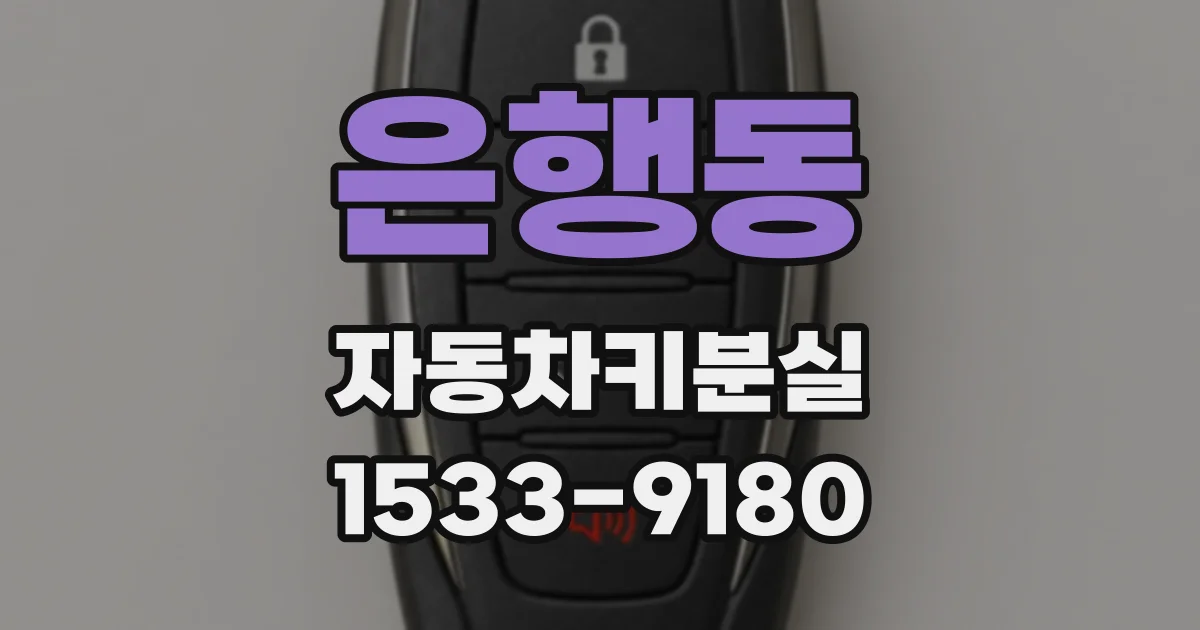 은행동 자동차키분실