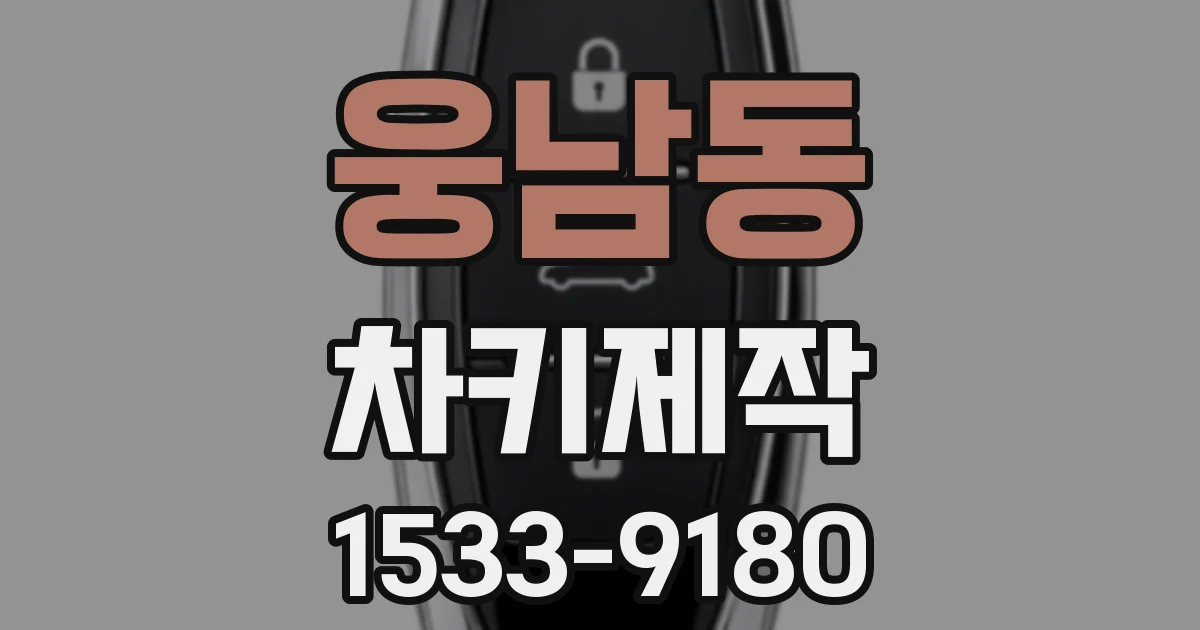웅남동 차키제작