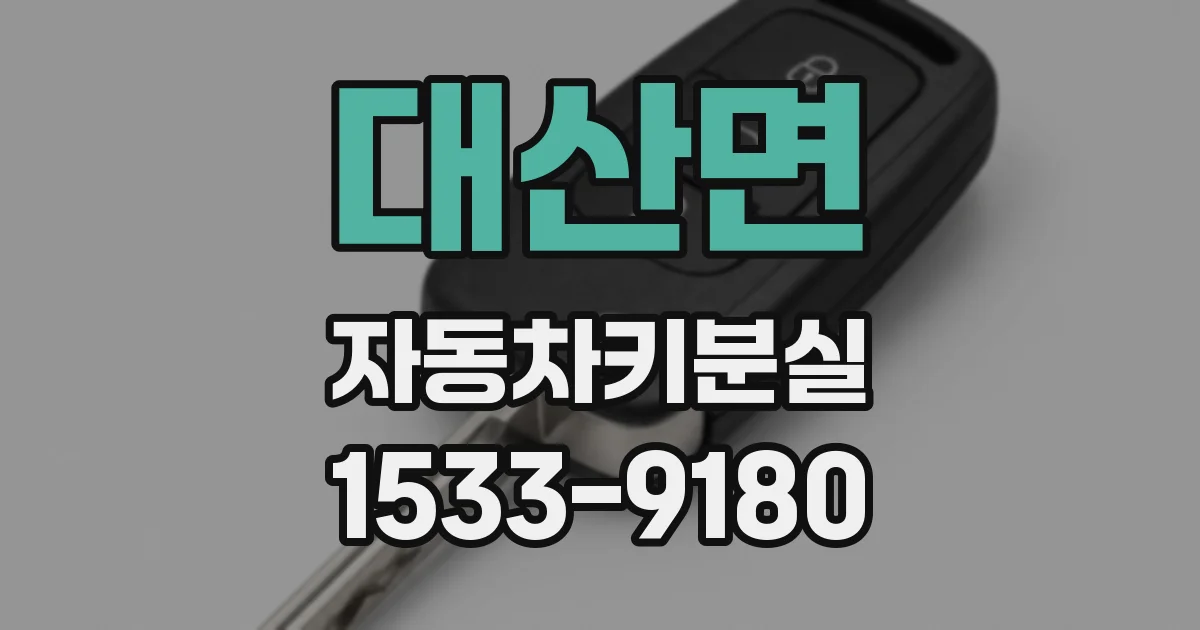대산면 자동차키분실