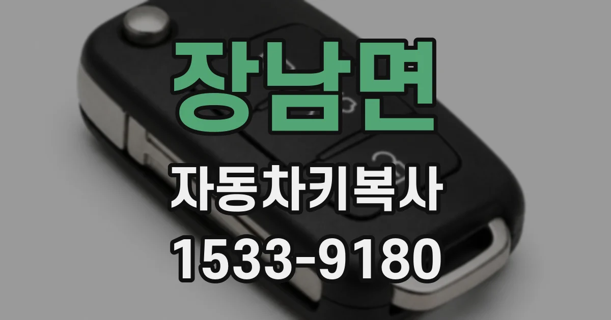 장남면 자동차키복사
