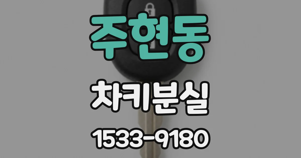 주현동 차키분실
