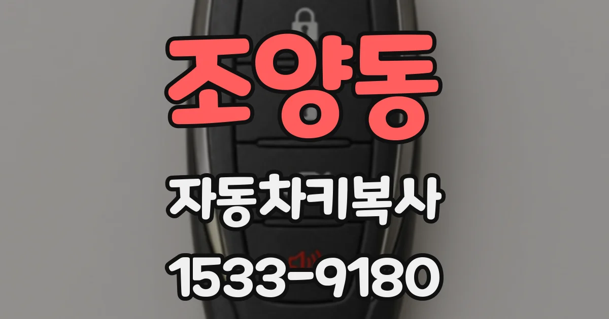 조양동 자동차키복사