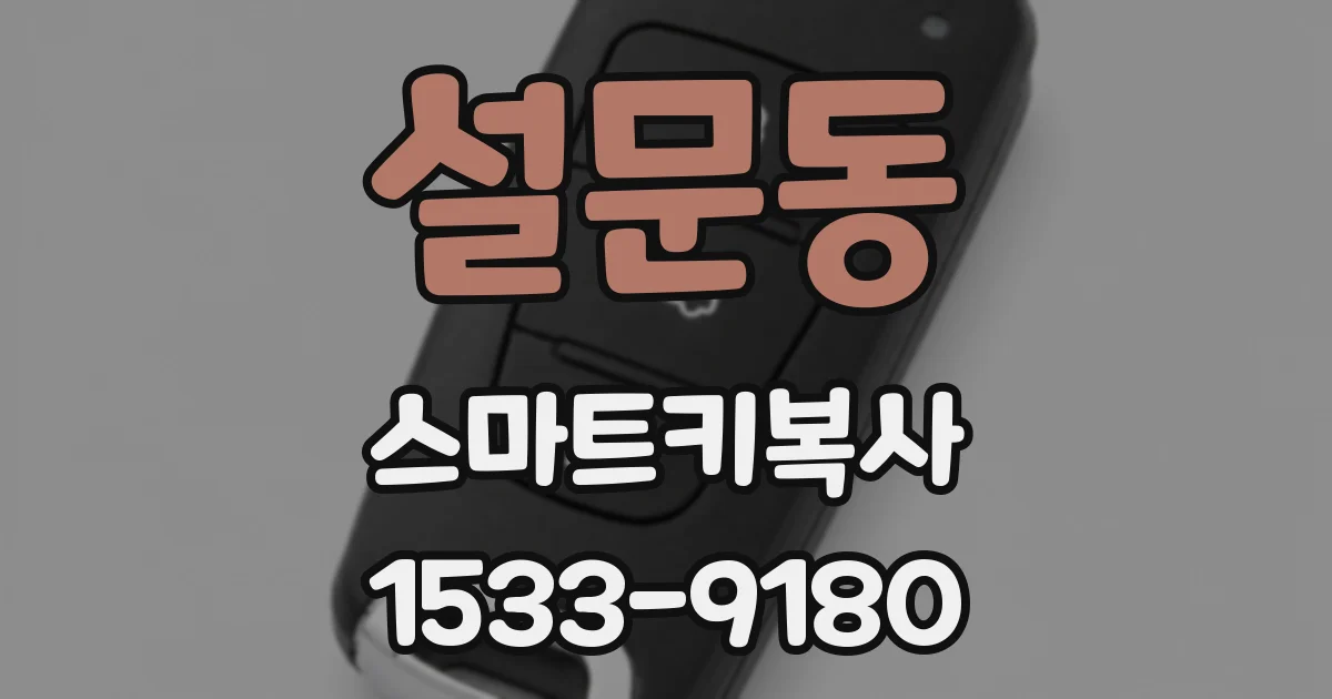설문동 스마트키복사