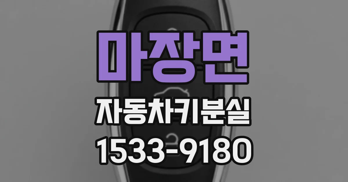 마장면 자동차키분실