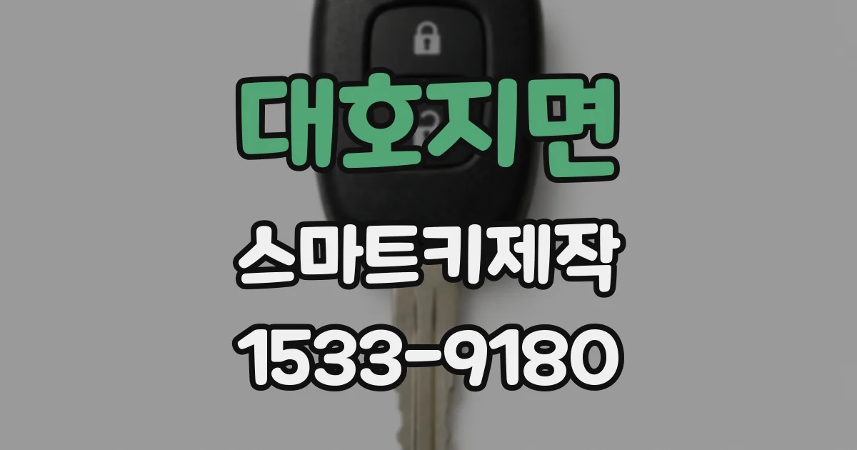 대호지면 스마트키제작