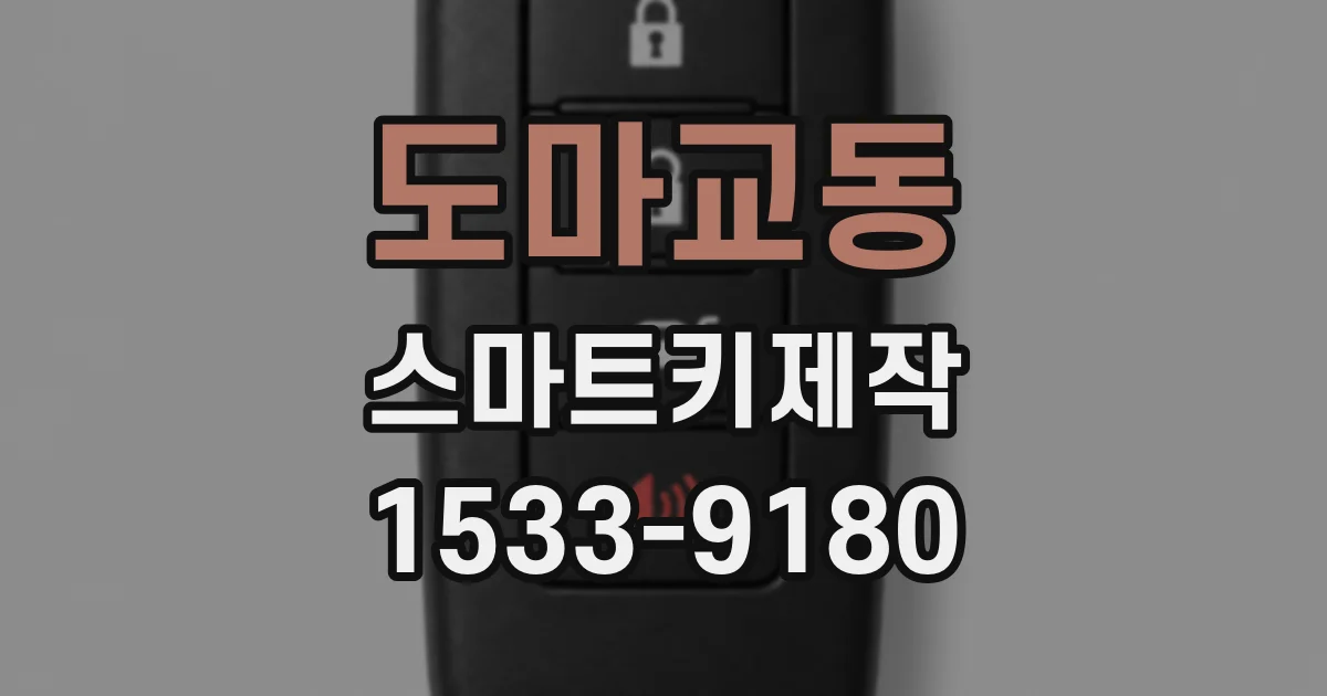 도마교동 스마트키제작