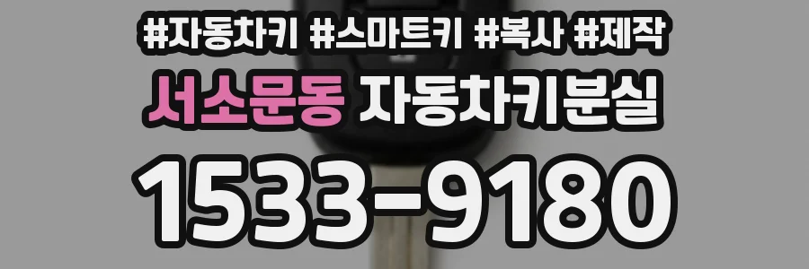 서소문동 자동차키분실