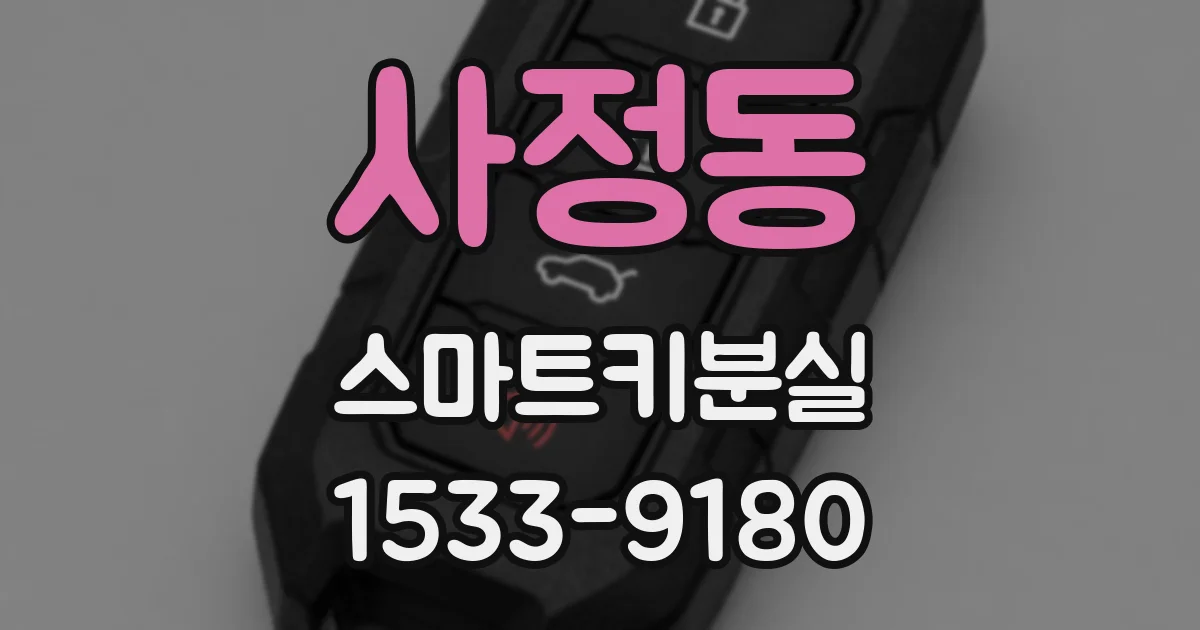 사정동 스마트키분실