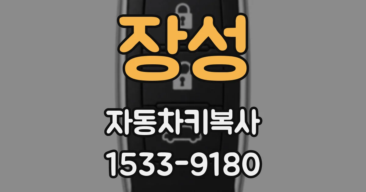장성 자동차키복사