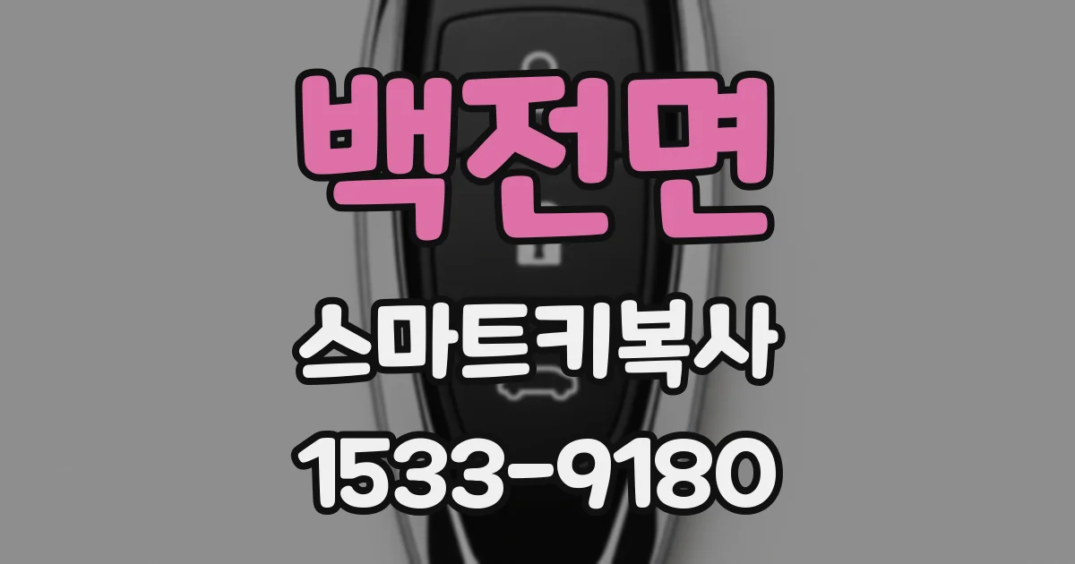 백전면 스마트키복사