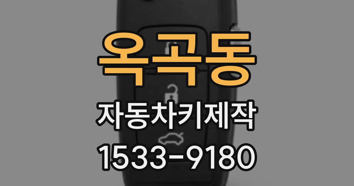 옥곡동 자동차키제작