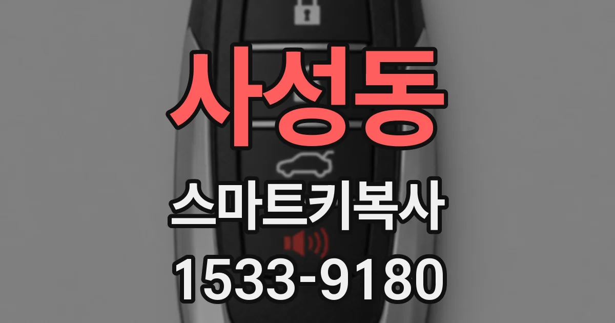 사성동 스마트키복사