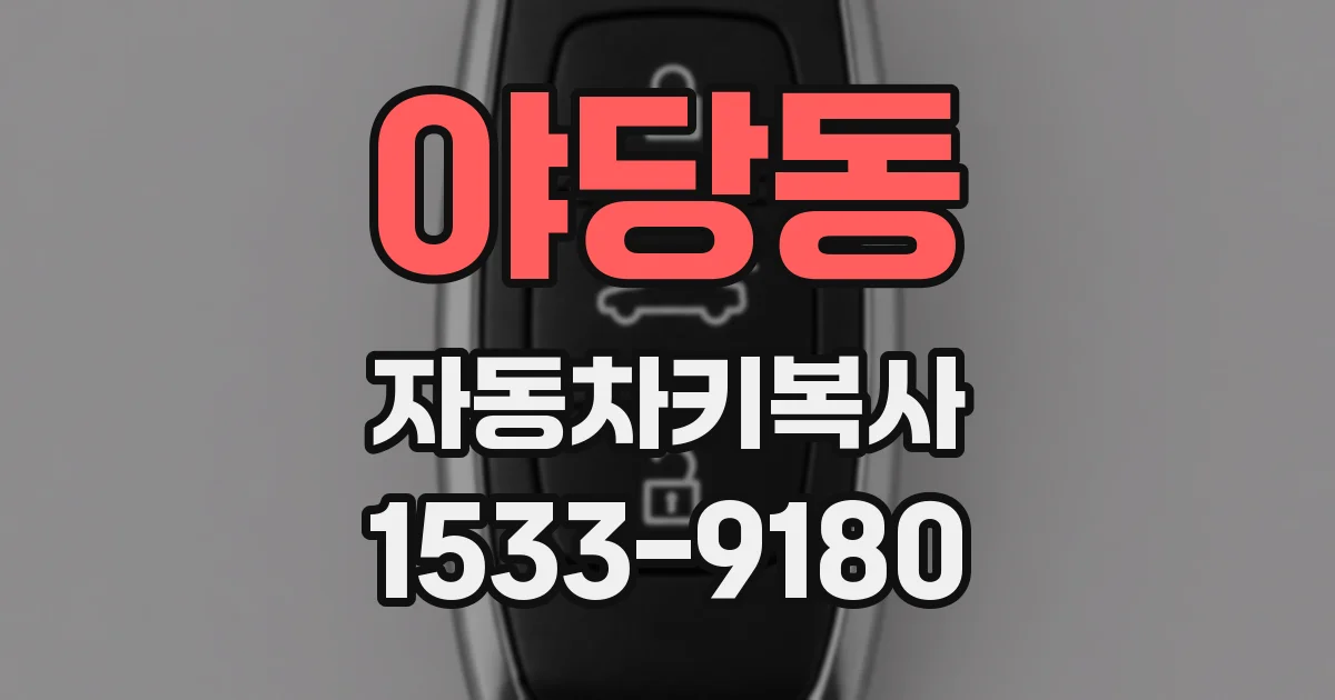 야당동 자동차키복사