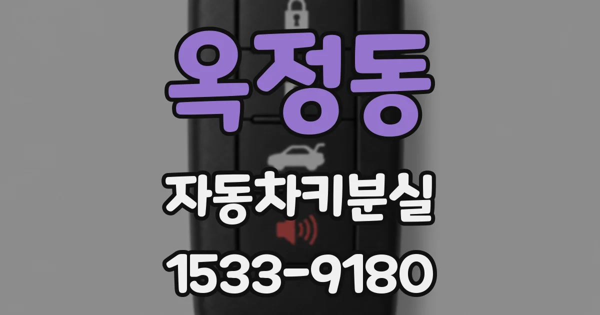 옥정동 자동차키분실