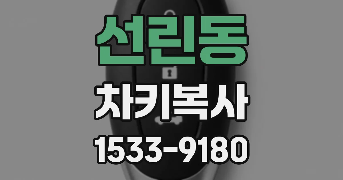 선린동 차키복사