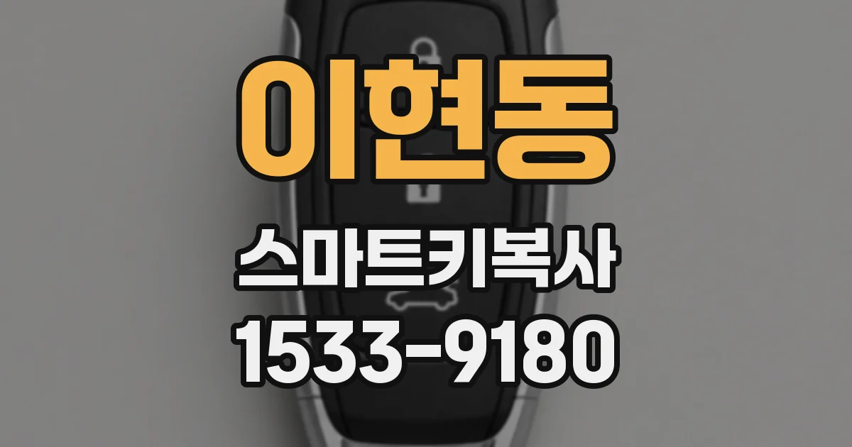 이현동 스마트키복사