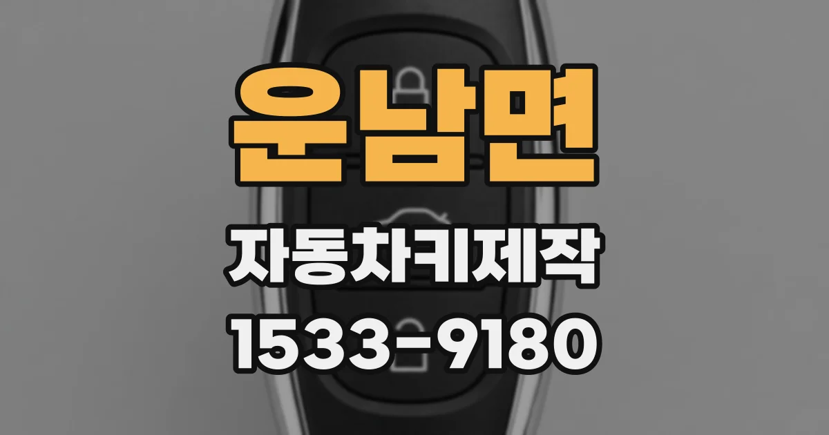운남면 자동차키제작