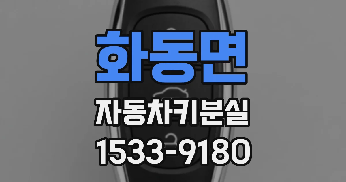 화동면 자동차키분실