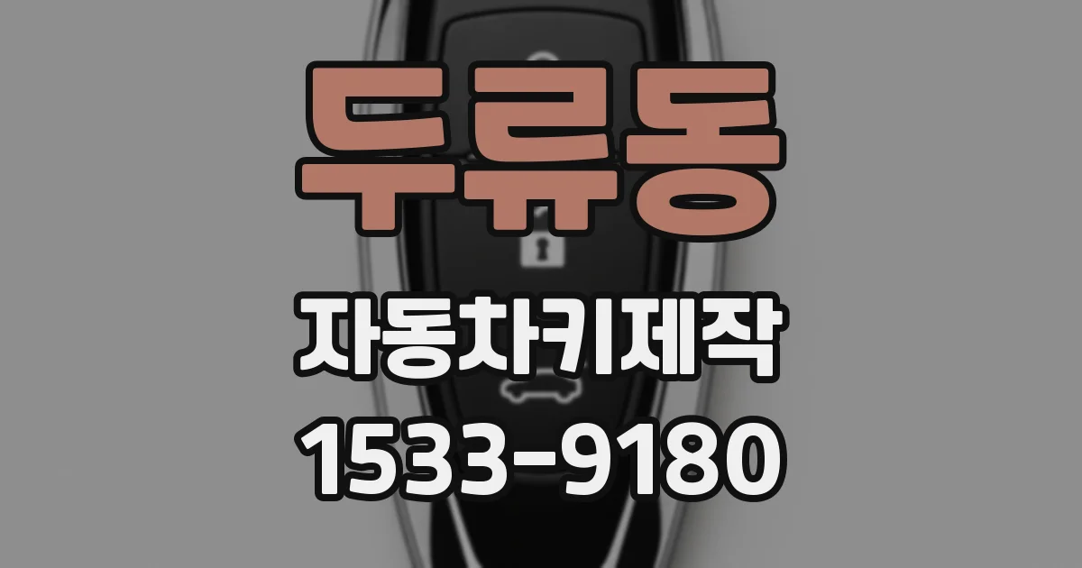두류동 자동차키제작