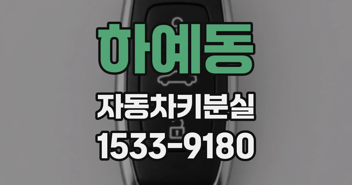 하예동 자동차키분실