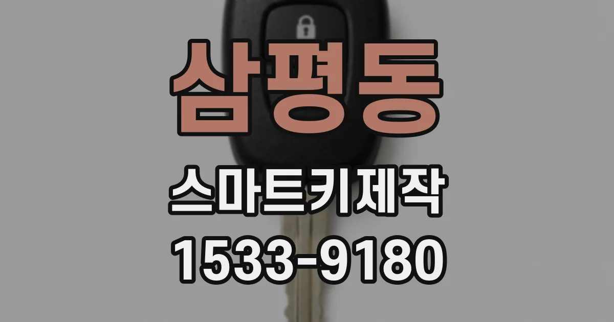 삼평동 스마트키제작