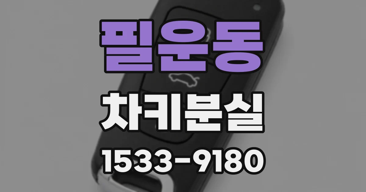 필운동 차키분실