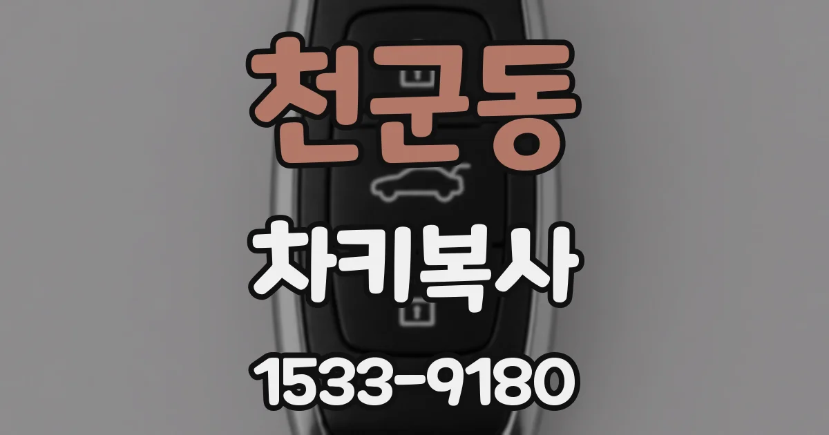 천군동 차키복사