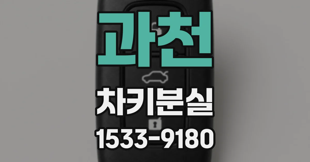 과천 차키분실