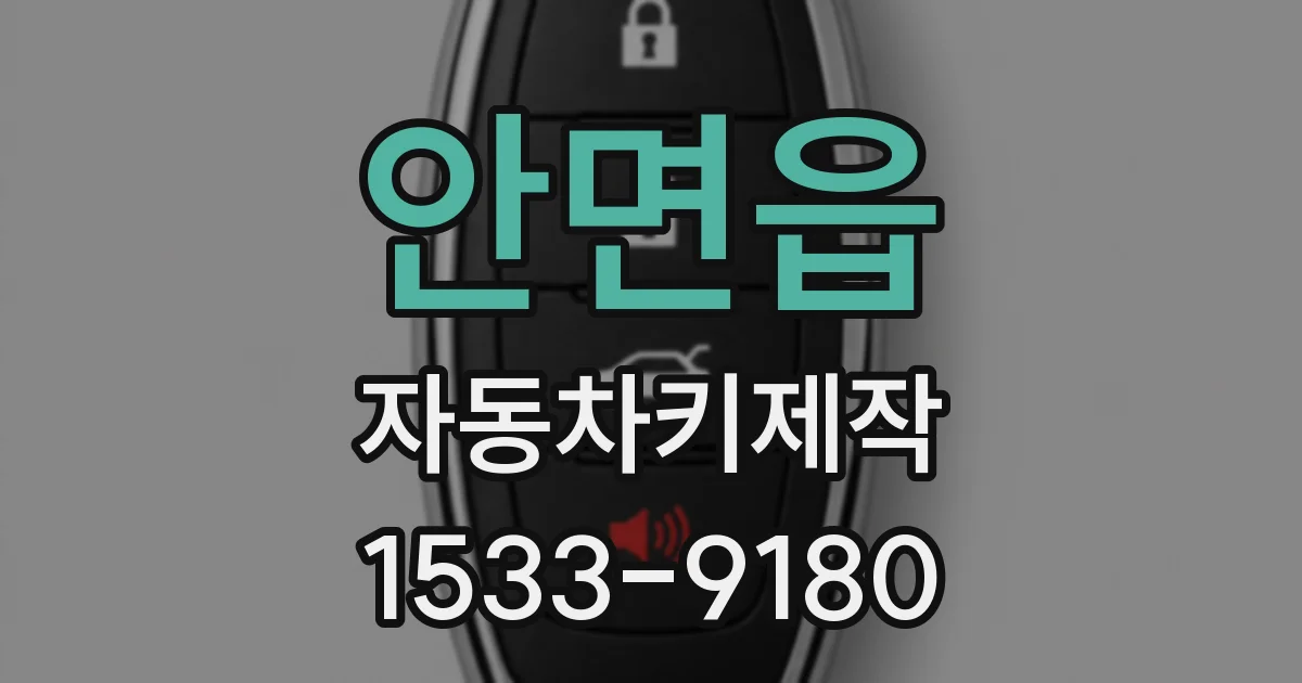 안면읍 자동차키제작