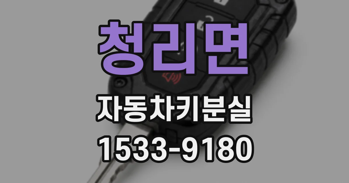 청리면 자동차키분실