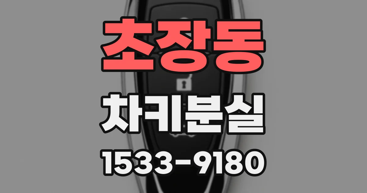 초장동 차키분실