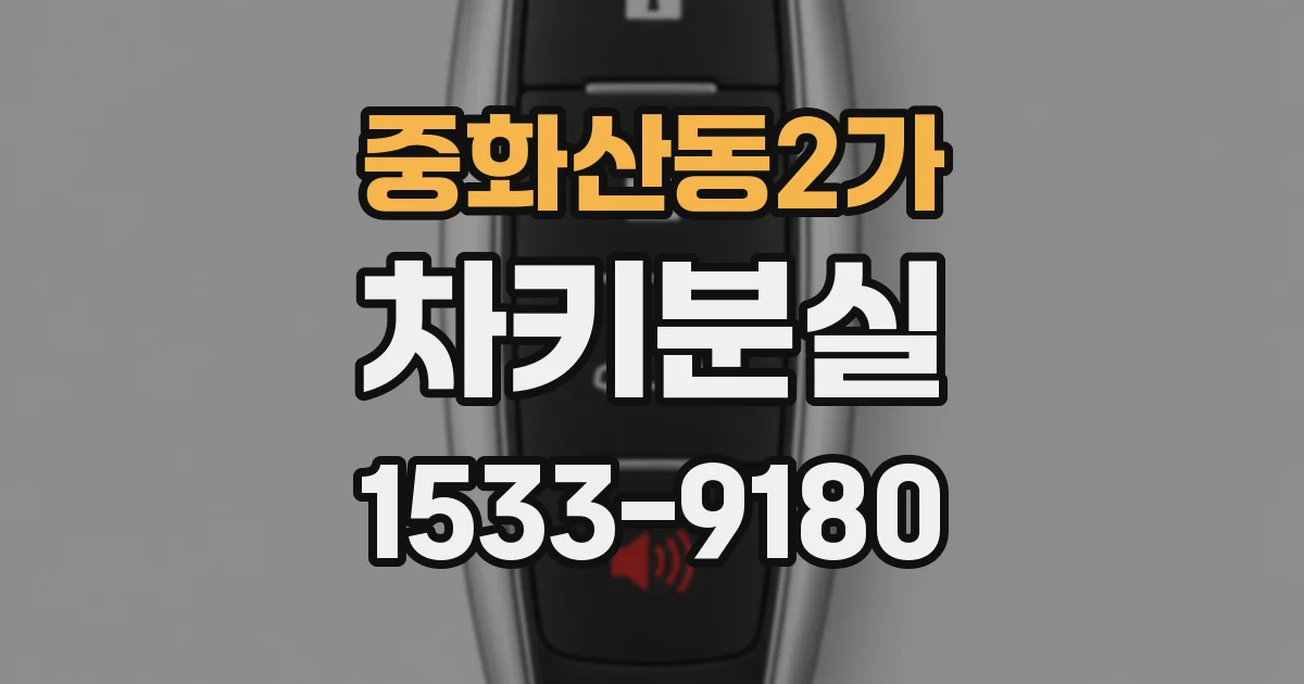 중화산동2가 차키분실