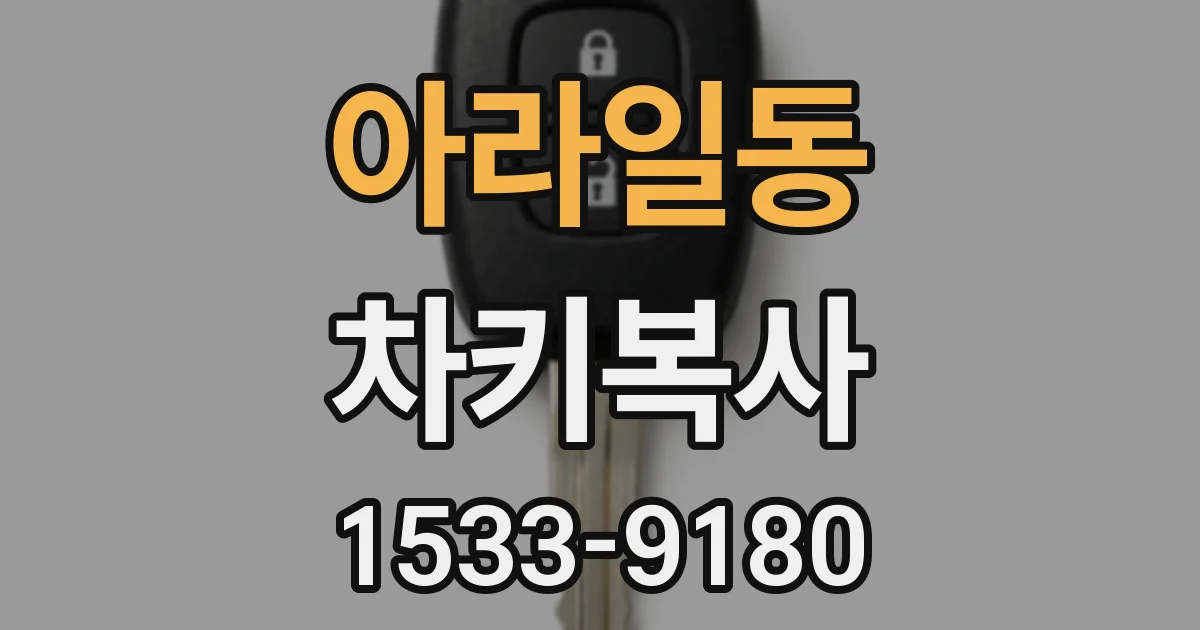아라일동 차키복사