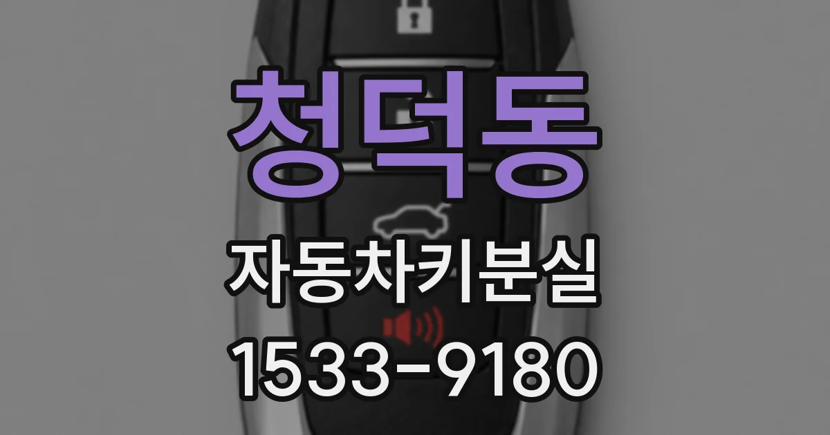 청덕동 자동차키분실