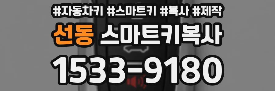 선동 스마트키복사
