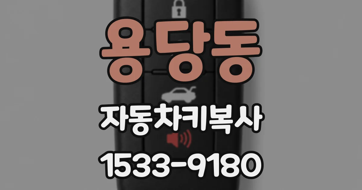 용당동 자동차키복사