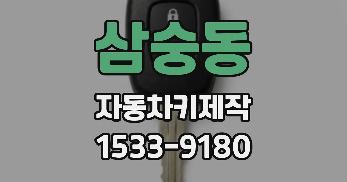 삼숭동 자동차키제작