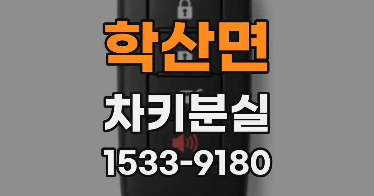 학산면 차키분실