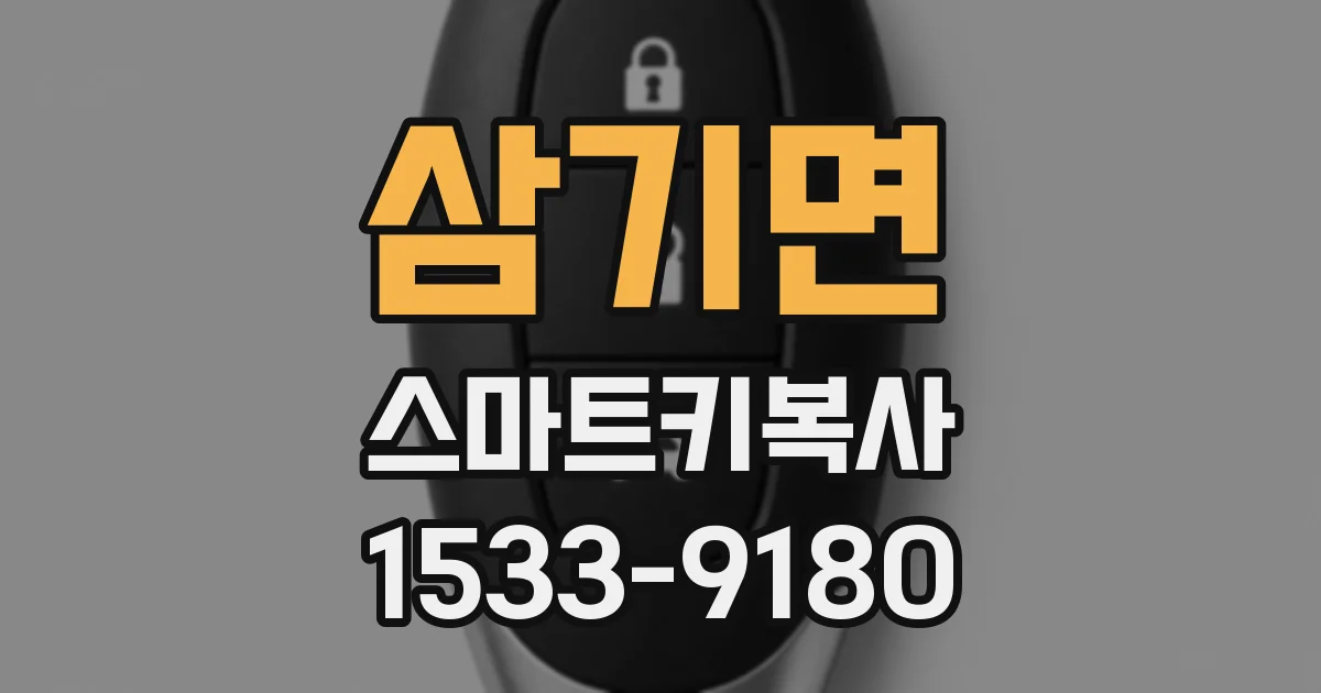 삼기면 스마트키복사
